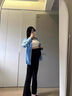 優(yōu)美珍（YOUMEIZHEN）日本孕婦褲子春秋款外穿空氣層微喇闊腿褲女2025新款加長(cháng)托腹長(cháng)褲 黑色-春秋款【建議身高160CM以下】 L【建議體重120斤-140斤】 曬單實(shí)拍圖