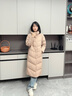 波司登2025新款羽絨服女長(cháng)款90絨顯瘦連帽保暖冬季外套B250245526 霜栗棕7F61 M 165/88A 體重約110-120斤 曬單實(shí)拍圖