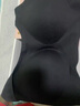 貓人（MiiOW）背心式文胸女士?jì)纫屡疅o(wú)痕無(wú)鋼圈收副乳聚攏胸罩無(wú)尺碼文胸 細肩帶-星空黑（文胸+內褲） 均碼 -纖細版(建議80-120斤） 曬單實(shí)拍圖