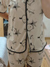 獺惠 睡衣女夏季 睡衣女帶胸墊短袖卡通女士睡衣開(kāi)衫寬松家居服套裝 黑帕恰狗【固定胸墊】開(kāi)衫雙短 M 建議【80-100斤】 曬單實(shí)拍圖