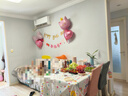多美憶生日?qǐng)鼍安贾门⑸諝馇騼和谰叻諊b飾快樂(lè)桌飄裝扮粉色套餐 曬單實(shí)拍圖