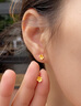中國黃金（CHINA GOLD）五瓣花黃金耳釘女士足金小花耳飾七夕中秋節(jié)生日禮物送女友老婆 小花耳釘  約0.61g 曬單實拍圖