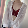 貓人內(nèi)衣女小胸聚攏不空杯防下垂收副乳秋冬磨毛保暖無鋼圈無痕文胸罩 安可拉紅+咖色 【2件裝  磨毛保暖 10A抗菌】 L (36/80ABC 建議100-115斤) 曬單實(shí)拍圖