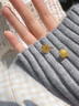 中國黃金（CHINA GOLD）四葉草黃金耳釘女足金小方糖耳環(huán)純金七夕情人節(jié)禮物送女友老婆 方形耳釘約2.7g【甄選禮盒】 曬單實(shí)拍圖