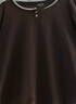 森馬（Semir）長袖T恤女短款撞色打底衫簡約風(fēng)秋季假兩件修身衣服101524101005 曬單實(shí)拍圖