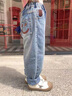 木木屋女童牛仔褲春秋炸街2025夏季兒童老爹褲寬松哈倫褲中大童洋氣長褲 淺藍色 160 建議13~14歲【150-160cm】c 曬單實拍圖