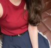 范思藍恩學(xué)院風(fēng)A字百褶高腰半裙女2025春季新款蕾絲花邊短裙1203 藏青色 S 曬單實(shí)拍圖