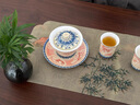 貝柚敦煌飛天蓋碗茶杯蓋子陶瓷單個三件套三才泡茶碗功夫茶具 【三才蓋碗+2杯】沐白紅飛天蓋 曬單實拍圖