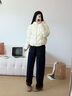 坦博爾羽絨服女新款2025年秋冬短款潮流廓形時(shí)尚保暖防寒外套TB5330278D 奶芙米 S (160) 曬單實(shí)拍圖