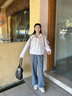 Teenie Weenie小熊女裝衛(wèi)褲2025秋季新款休閑寬松舒適圓筒型針織褲 深灰色 XS 曬單實(shí)拍圖