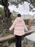 波司登（BOSIDENG）25新款極寒羽絨服女短款90鵝絨收腰顯瘦連帽保暖外套B250242302 冰穹提花粉9EC3 M 165/88A 體重約110-120斤 曬單實(shí)拍圖
