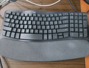 羅技（Logitech）Wave Keys人體工學(xué)鍵盤(pán) 無(wú)線(xiàn)藍牙鍵盤(pán)辦公平板ipad鍵盤(pán)Mac筆記本薄膜鍵盤(pán) 家用雙模帶掌托傾角支架 Wave Keys白色(帶Bolt接收器) 曬單實(shí)拍圖