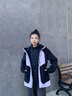 波司登（BOSIDENG）七夕禮物25新【疊變】鵝絨沖鋒衣羽絨服男女同款外套B250331360 黑色/礫石紫8056/641880MB XS 155/80A 體重約100斤以內(nèi) 曬單實拍圖