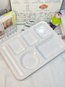 廚萬雅密胺快餐盤圓形六格仿瓷打餐盤商用工廠學(xué)校飯?zhí)貌捅P餐具餐盒 曬單實(shí)拍圖