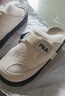 FILA 斐樂官方女鞋SMILA摩登拖鞋2025夏季新款元氣拖鞋休閑勃肯鞋 豆腐白-TF 38.5 曬單實拍圖