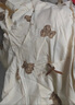貓人【純棉帶胸墊側開(kāi)口】月子服產(chǎn)后孕婦睡衣免脫哺乳家居服褲腰可調 曬單實(shí)拍圖