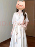 妍莉芬（yanlifen）法式碎花連衣裙女夏季2025年新款收腰海邊度假沙灘長裙套裝裙子秋 連衣裙+小吊帶 【套裝】 45/55kg/M 曬單實拍圖