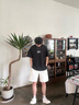 CAT卡特短袖t恤男女新品戶(hù)外舒適Coolmax科技面料印花短t情侶同款 黑色 XL 曬單實(shí)拍圖