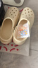 名創(chuàng)優(yōu)品（MINISO）洞洞鞋男女夏季外穿涼鞋防滑厚底踩屎感包頭涼拖鞋 卡其+海洋星星 曬單實拍圖