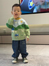 幼歌（YOUGE）嬰幼兒秋季新款全棉寬松柔軟毛衣寶寶親膚舒適保暖上衣 綠色 90 cm 曬單實(shí)拍圖