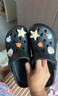 名創(chuàng)優(yōu)品（MINISO）洞洞鞋男女夏季外穿涼鞋防滑厚底踩屎感包頭涼拖鞋 黑色+海洋星星 曬單實(shí)拍圖