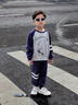 巴帝巴帝秋季新款嬰幼兒男童衛(wèi)衣衛(wèi)褲套裝時(shí)尚百搭運(yùn)動(dòng)休閑 寶藍(lán)色 120 曬單實(shí)拍圖