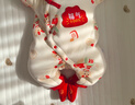 優(yōu)奇嬰兒衣服秋冬裝新生兒滿(mǎn)月服喜慶哈衣寶寶加厚保暖夾棉連體外出服 【福氣100%】不含配飾 80cm 曬單實(shí)拍圖