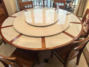 旋轉伸縮餐桌變大圓桌法式復古寶格麗超晶石帶轉盤(pán)小戶(hù)型輕奢餐桌 1.35米變1.9米單桌顏色可定制 曬單實(shí)拍圖