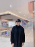 毛呢夾克外套男士休閑套裝秋冬季保暖時(shí)尚穿搭配潮流衣服男裝 黑色 加厚 3XL 曬單實(shí)拍圖