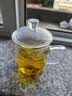 雅集玻璃杯辦公杯水杯 耐熱玻璃泡茶杯帶蓋會議杯加厚透明玻璃杯 會議杯 450ml 1只 曬單實拍圖
