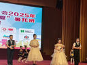 思妙星花童婚禮小女孩禮服女童生日公主裙兒童走秀主持人鋼琴演奏演出服 香檳色+蝴蝶發(fā)飾 120 曬單實拍圖
