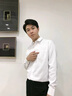羅蒙（ROMON）襯衫男士夏季薄款免燙長(cháng)袖商務(wù)職業(yè)正裝涼感襯衣爸爸裝CS01白41 曬單實(shí)拍圖