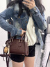 CinvaiKrose【趙昭儀同款】包包女包2025新款手提保齡球包單肩斜挎包生日禮物 咖啡色【送女友老婆女生禮物走心】 曬單實(shí)拍圖