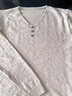 皮爾卡丹（pierre cardin）v領(lǐng)長袖t恤男士春秋季薄款針織打底衫秋衣百搭杏色秋裝上衣服 603杏色 XL【適合115-130斤】 曬單實拍圖
