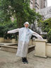 牧萌（moremerry）兒童雨衣男女童學(xué)生上學(xué)帶書(shū)包位雨披 活力熊 5XL  曬單實(shí)拍圖