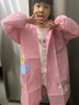 牧萌兒童雨衣男女童幼兒園小童寶寶全身防水女孩雨披 櫻花粉獨角獸 XL 曬單實(shí)拍圖