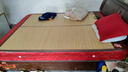 浪莎（langsha）夏季冰絲竹席涼席1.8x2米碳化席子1.5x2米宿舍單雙人可折疊可裸睡 光滑親膚款-天長地久【單竹席】 180cm*200cm 【光滑細膩無毛刺】 曬單實拍圖