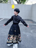 G.DUCKKIDS童裝漢服兒童套裝春秋季2024新款中國龍馬面裙女童男孩唐裝 黑色套裝【黑上衣+黑馬面裙】 120尺碼5~6歲【110-120cm】 曬單實(shí)拍圖