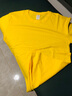 夏季純棉短袖男女同款寬松休閑短袖T恤情侶潮流百搭ins圓領(lǐng)半袖 黃色 L 125-140斤 曬單實(shí)拍圖