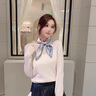 BGUG小方巾女春季百搭優(yōu)雅繁花真絲絲巾桑蠶絲裝飾圍巾網(wǎng)紅小領(lǐng)巾 藍(lán)色 曬單實(shí)拍圖