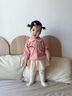 幼歌（YOUGE）嬰幼兒秋季新款假兩件彈力親膚打底褲女寶寶花邊裙褲潮 米色 80 cm 曬單實(shí)拍圖