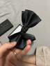 T&Twenties男士黑領(lǐng)結伴郎仿手打西裝蝴蝶結婚禮男新郎結婚酒紅雙層純色 黑色 曬單實(shí)拍圖