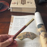 玉水湖鋼筆式毛筆軟筆書(shū)法筆自帶墨水小楷墨囊軟筆式吸墨便攜細(xì)狼毫抄經(jīng)筆 酸枝木+黑檀木+墨囊50支+筆頭 曬單實(shí)拍圖