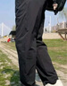 名創(chuàng)優(yōu)品彎刀褲男寬松顯瘦休閑褲子男夏季透氣薄款網(wǎng)孔潮流男褲Z 黑色 3XL 曬單實拍圖