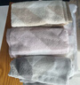 金號(hào)毛巾 3A抗菌純棉擦手巾掛式毛巾大方巾4條 掛繩抹手巾紅/藍(lán)/紫/灰 曬單實(shí)拍圖
