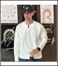 倉石一樹(shù)聯(lián)名設計高端新疆長(cháng)絨棉男士長(cháng)袖T恤2025春秋季V領(lǐng)新款內搭打底衫 白色 XL 曬單實(shí)拍圖