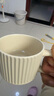 品喻（PINYU）杯子馬克杯咖啡杯陶瓷杯高顏值水杯家用大容量沖泡杯豎紋復古白 曬單實(shí)拍圖