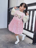 G.DUCKKIDS小黃鴨童裝公主裙女童連衣裙秋裝2025新款洋氣蓬蓬裙兒童裙子套裝 粉色 110 建議4~5歲【100-110cm】cm 曬單實(shí)拍圖