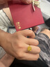 周六福爆閃方糖5G工藝黃金戒指女生日禮物計價(jià)A0113174 14號約2.68g 曬單實(shí)拍圖