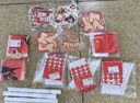 格立特（gelite）送36貼紙 中國國慶小國旗手持小紅旗手搖旗桿小五星紅旗幟8號100面帶桿14*21cm小旗子氛圍兒童手拿 曬單實(shí)拍圖
